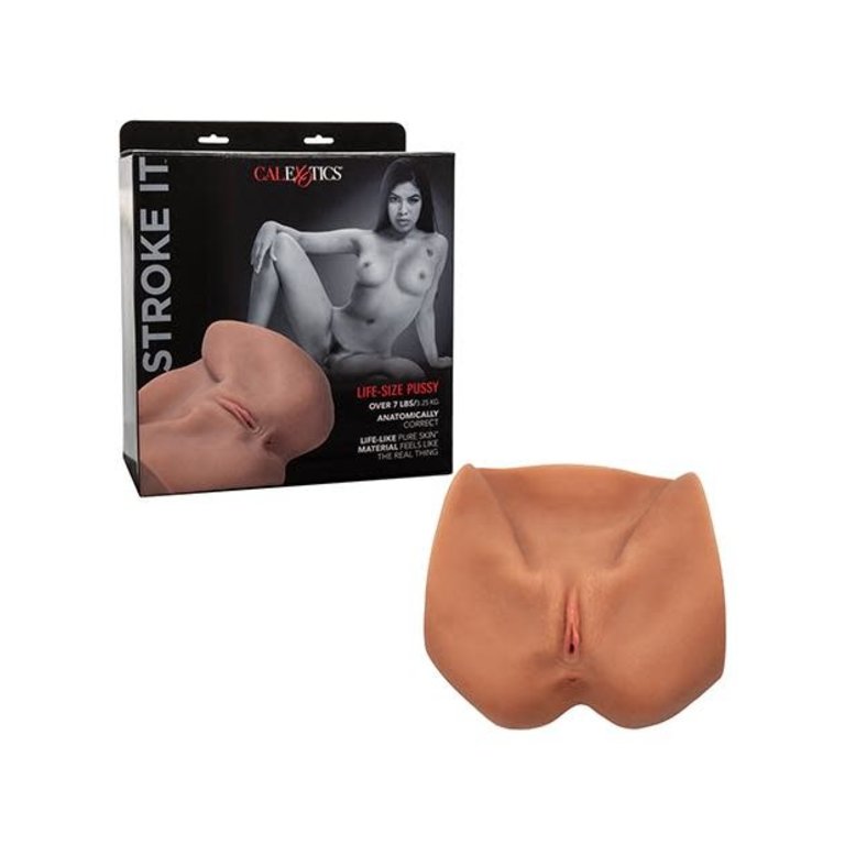 CALIFORNIA EXOTIC STROKE IT LIFE-SIZE PUSSY BROWN