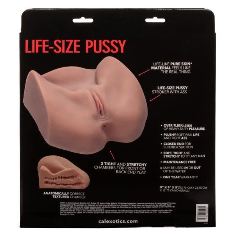 CALIFORNIA EXOTIC STROKE IT LIFE-SIZE PUSSY BROWN