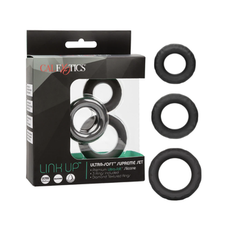 CALIFORNIA EXOTIC LINK UP ULTRA SOFT SUPRME 3PC C-RING SET