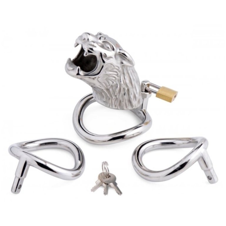 XR BRANDS TIGER KING LOCKING CHASTITY CAGE
