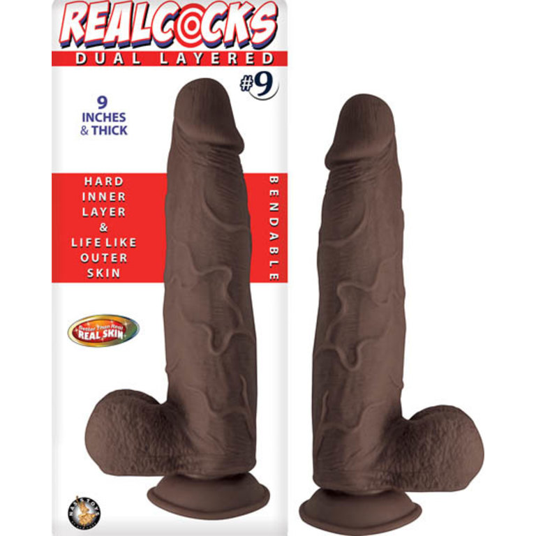 NASS TOYS REAL COCKS DUAL LAYERED #9 THICK 9 "