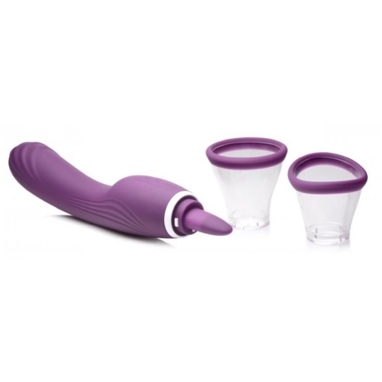 XR BRANDS LICKGASM 8X LICKING & SUCKING VIBRATOR 9.5"