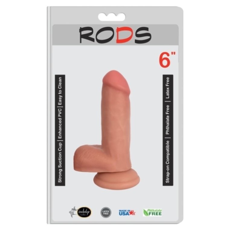 RODS RODS 6" DONG W/ BALLS