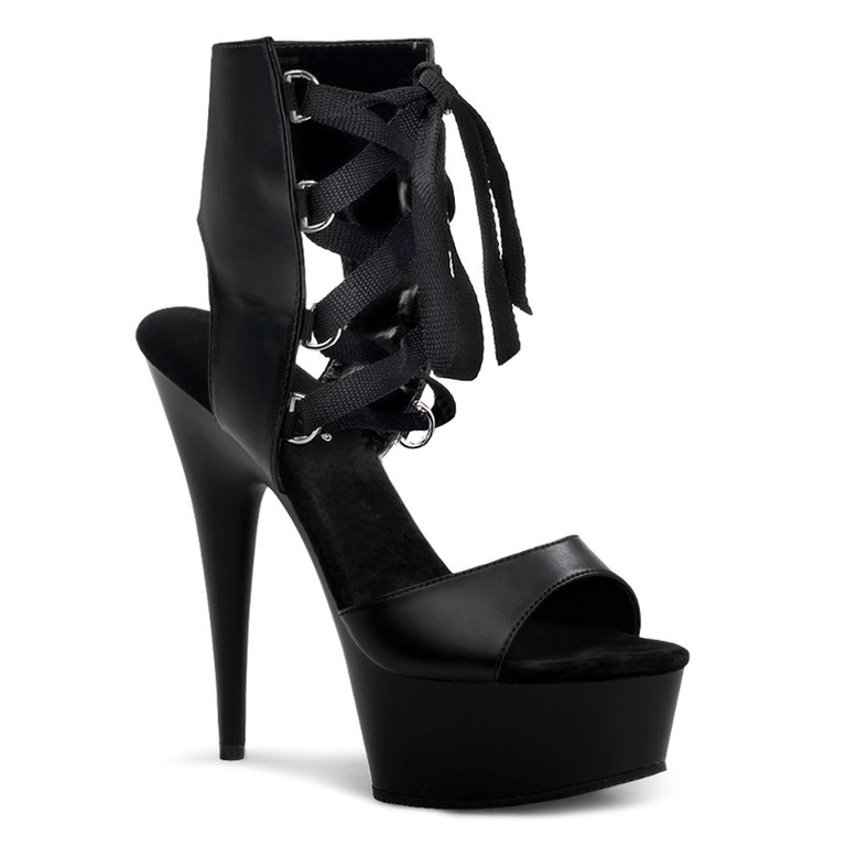 PLEASER SHOES 6" HEEL LACE-UP ANKLE BOOTIE