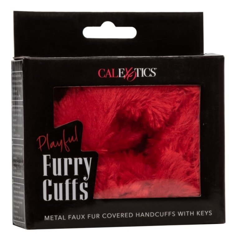 CALIFORNIA EXOTIC PLAYFUL FURRY CUFFS - RED