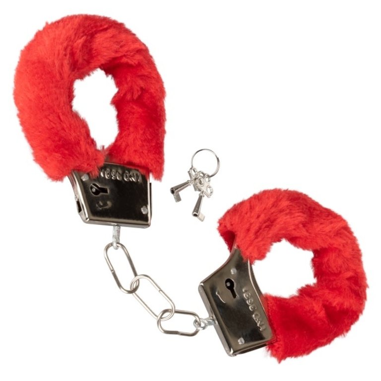 CALIFORNIA EXOTIC PLAYFUL FURRY CUFFS - RED