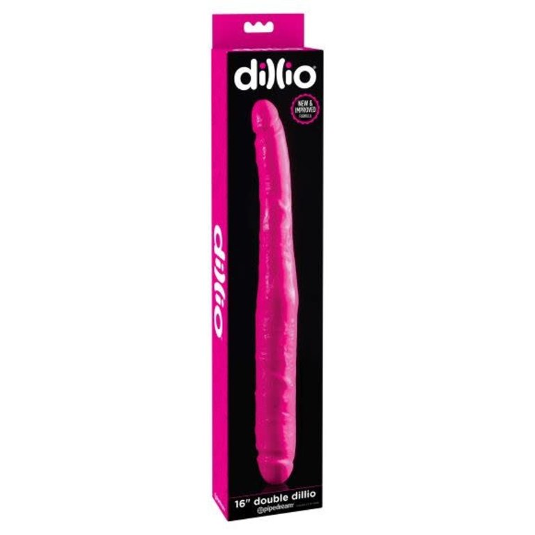 PIPEDREAM DILLIO 16 DOUBLE DONG PINK DONG "