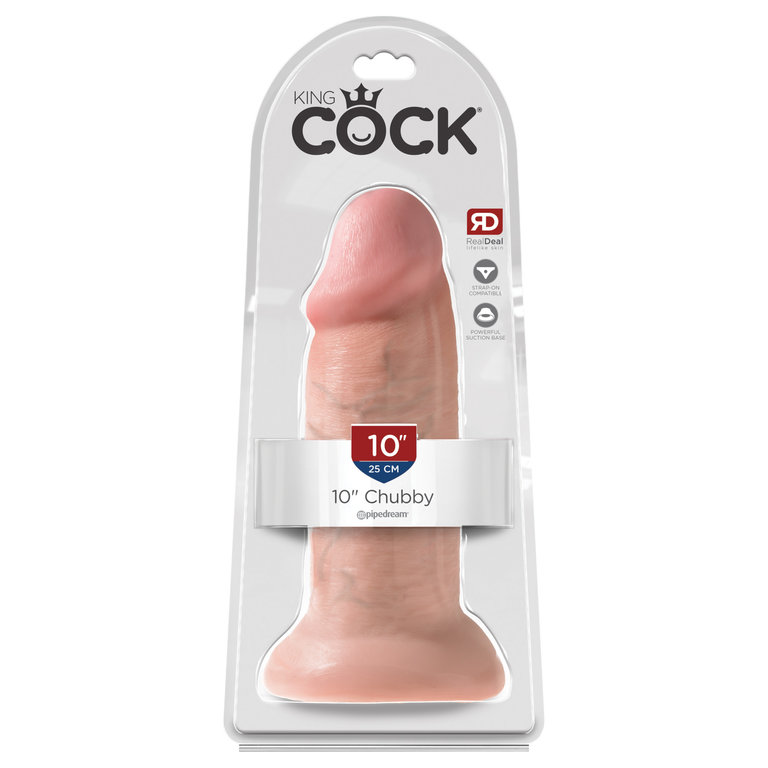 PIPEDREAM KING COCK 10 IN CHUBBY LIGHT