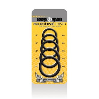 RASCAL BONEYARD SILICONE RING 5PCS KIT BLACK
