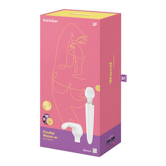 SATISFYER SATISFYER DOUBLE WAND-ER W/ ATTACHEMENT