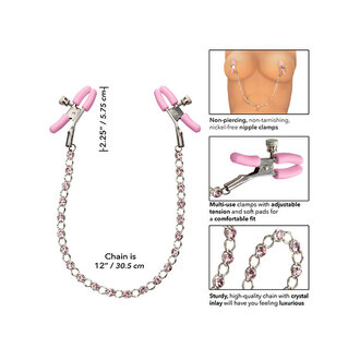 CALIFORNIA EXOTIC NIPPLE PLAY CRYSTAL CHAIN NIPPLE CLAMPS