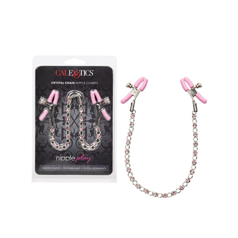 CALIFORNIA EXOTIC NIPPLE PLAY CRYSTAL CHAIN NIPPLE CLAMPS