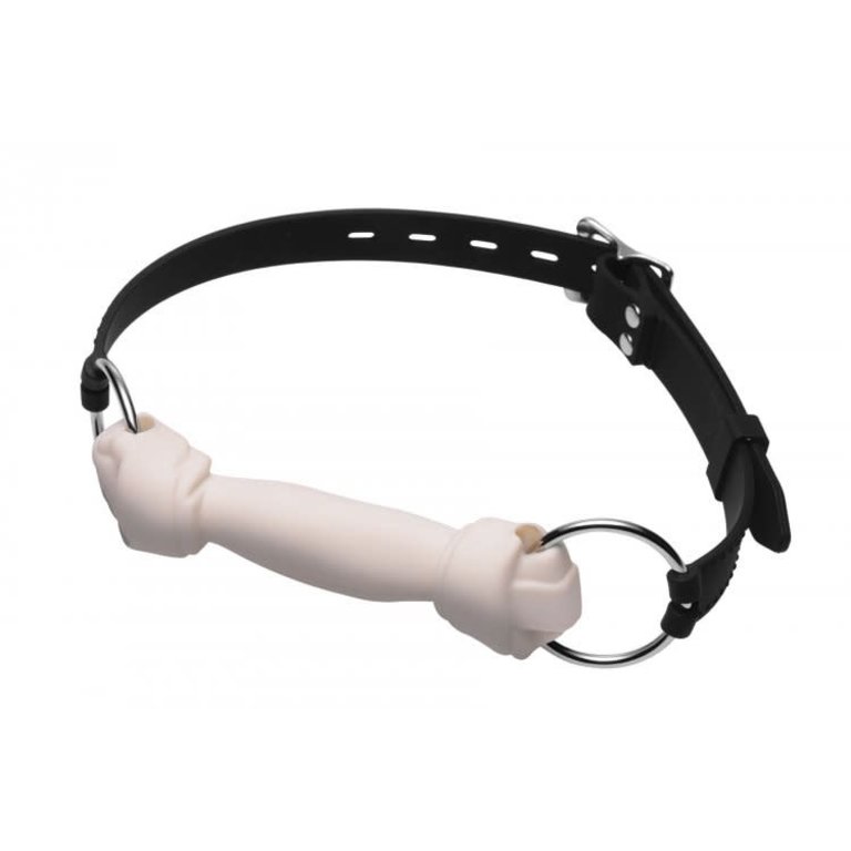 XR BRANDS PUPPY PLAY SET SILICONE BONE GAG TAIL ANAL PLUG & COLLAR