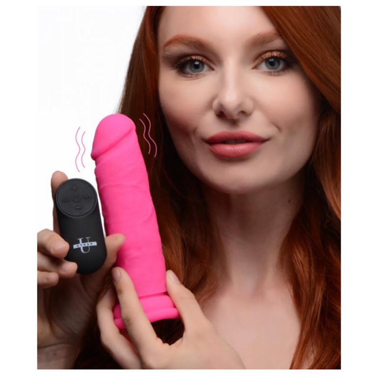 XR BRANDS 28X VIB SILICONE DILDO W/REMOTE