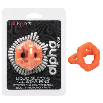 CALIFORNIA EXOTIC ALPHA LIQUID SILICONE ALL STAR RING