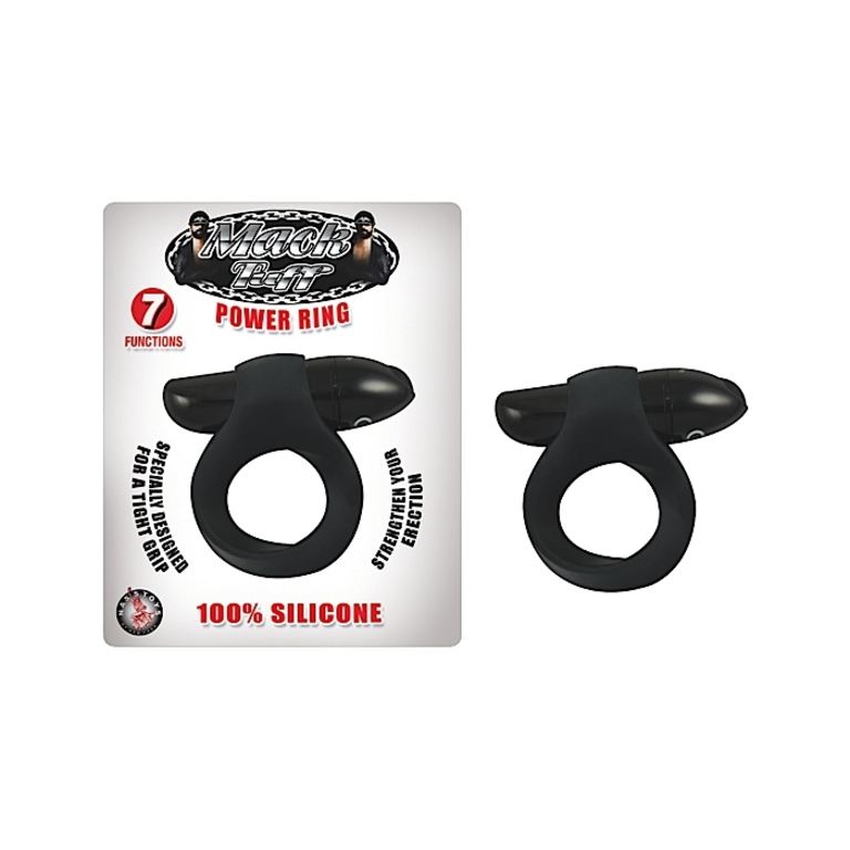 NASS TOYS MACK TUFF-POWER RING 7 FUNCTIONS SILICONE - BLACK