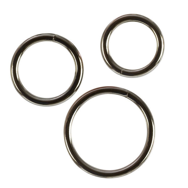 CALIFORNIA EXOTIC SILVER RING 3 PIECE SET