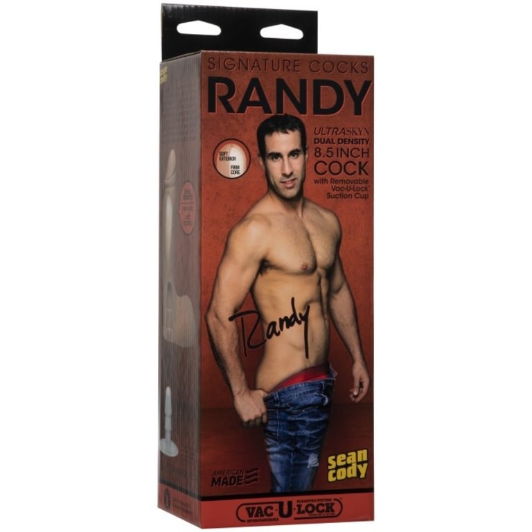 DOC JOHNSON RANDY 8.5IN ULTRASKYN COCK W/RMVBLE VACULOCK CUP