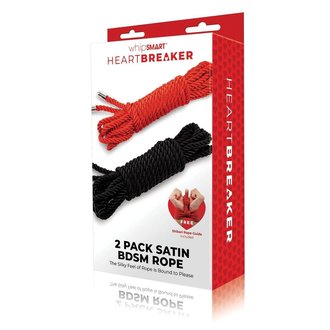 WHIPSMART HEARTBREAKER SILKY BONDAGE ROPE 2PK