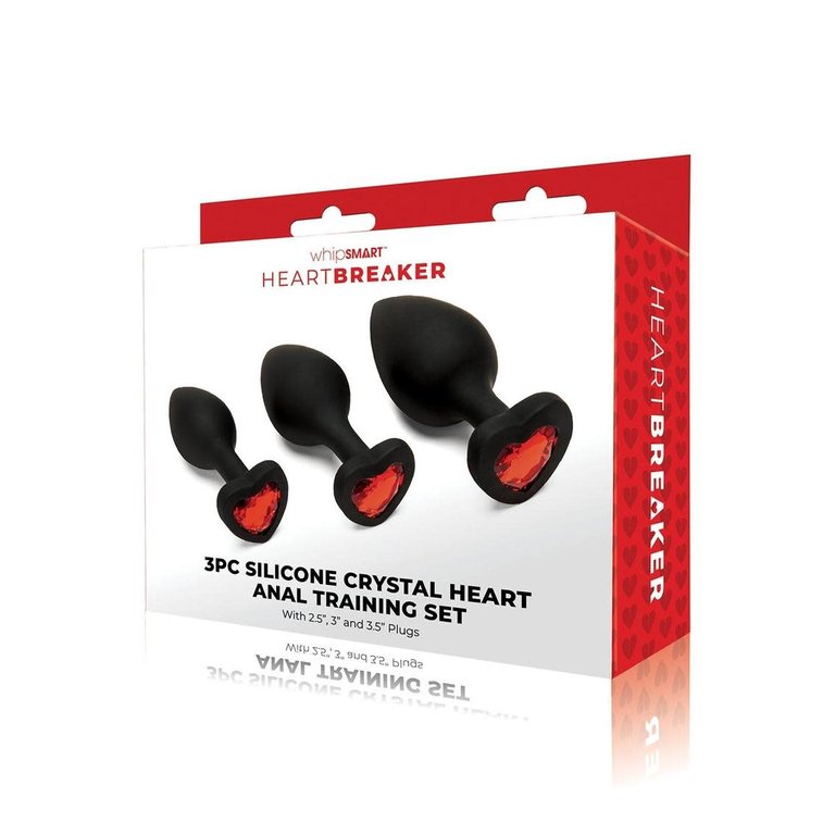 WHIPSMART HEARTBREAKER 3PC JEWELED ANAL SET