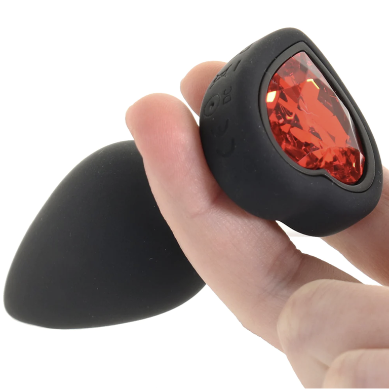 XR BRANDS 28X VIBRATING HEART ANAL PLUG W/ REMOTE SMALL