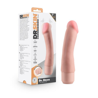BLUSH NOVELTIES DR. SKIN SILICONE DR. STEVE 7 IN VIBRATING DILDO