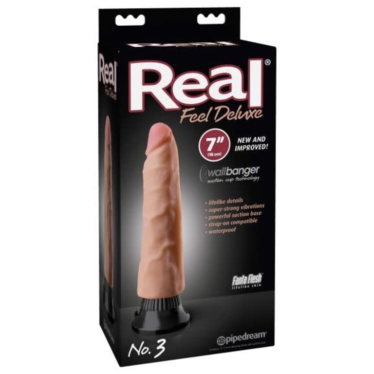 PIPEDREAM REAL FEEL DELUXE #3 FLESH 7IN