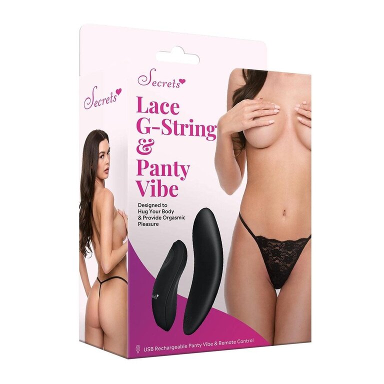 SECRETS VIBRATING LACE G-STRING & PANTY VIBE