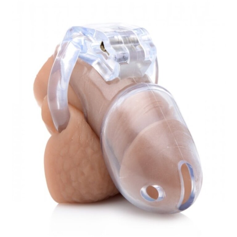 XR BRANDS CLEAR CAPTOR CHASTITY CAGE W/ KEYS