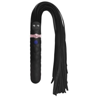 XR BRANDS VIBRA-LASHER 9X VIBRATING SILCONE DILDO FLOGGER