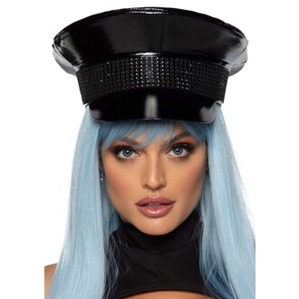 LEG AVENUE RHINESTONE MILITARY HAT