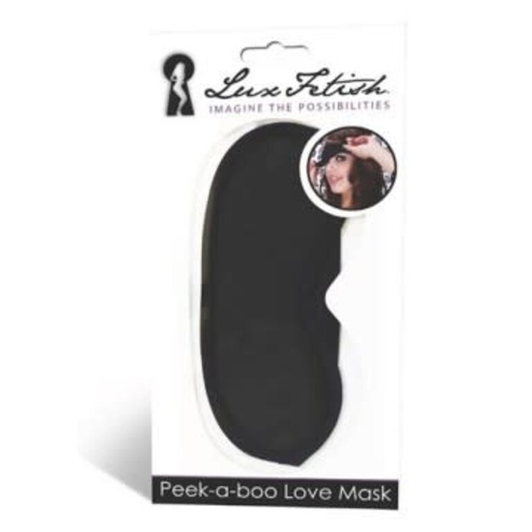 LUX FETISH LUX FETISH PEEK A BOO LOVE MASK BLACK