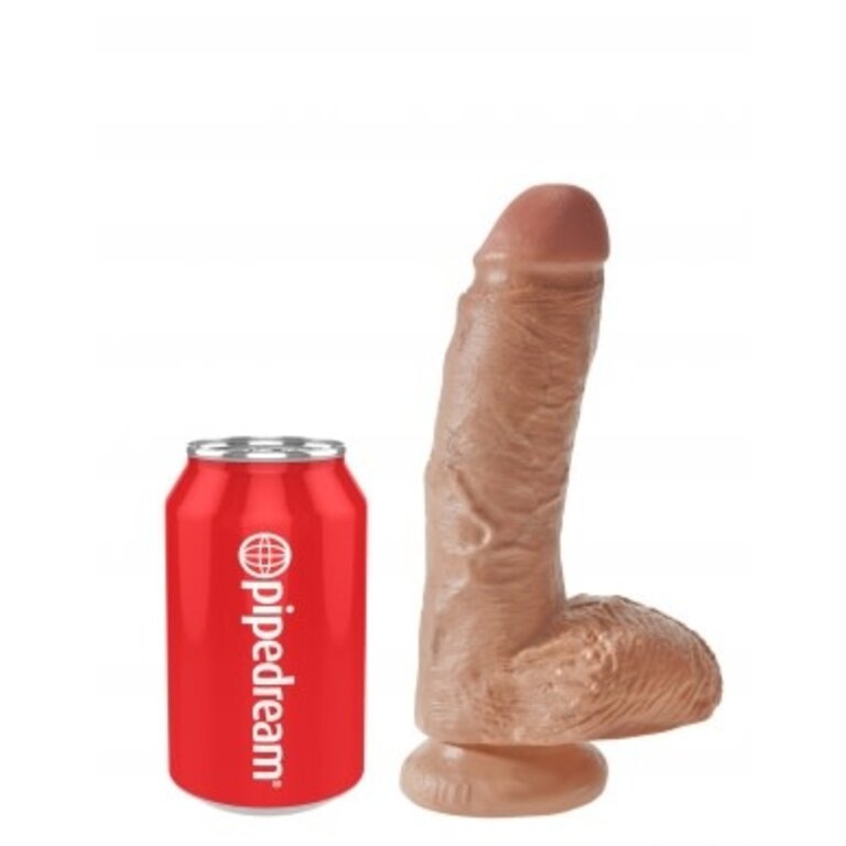 PIPEDREAM KING COCK 8 IN COCK W/BALLS TAN