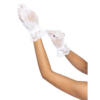 LEG AVENUE FLORAL STRETCH LACE GLOVES