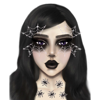 LEG AVENUE SPIDER WEB FACE JEWELS