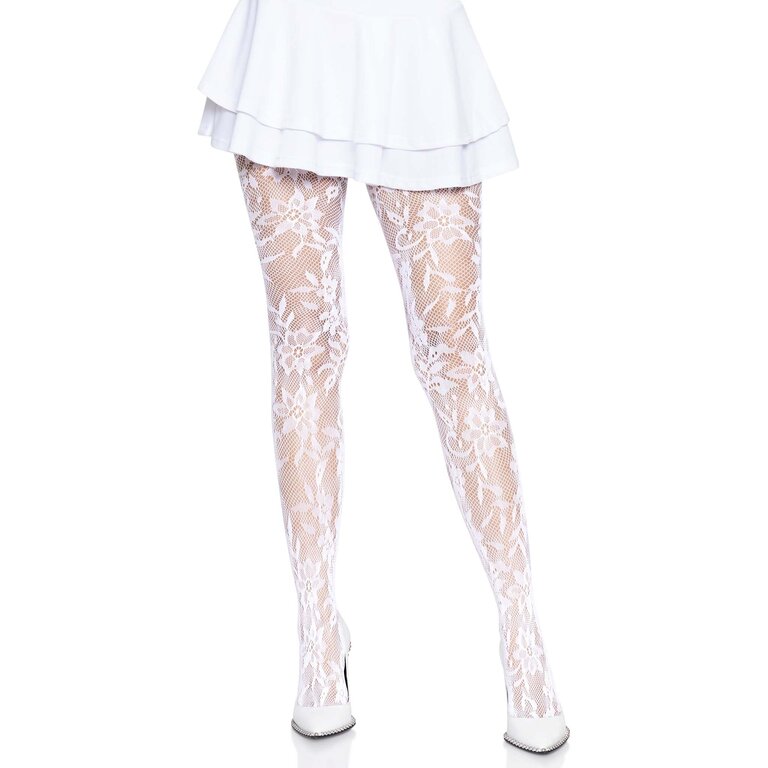 LEG AVENUE CHANTILLY FLORAL LACE TIGHTS