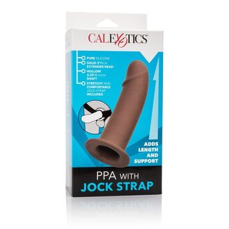CALIFORNIA EXOTIC PPA W/JOCK STRAP BROWN 3"