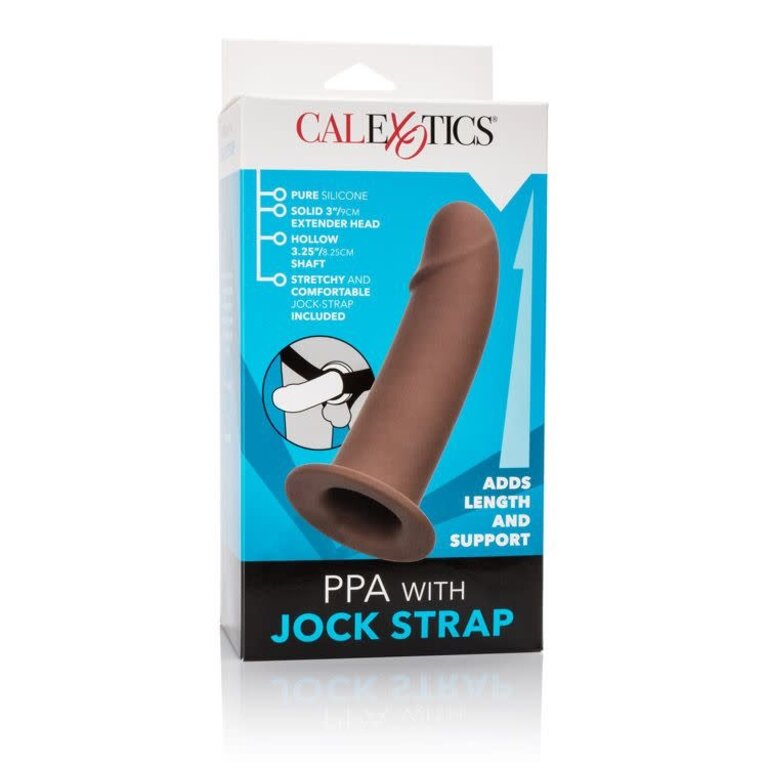 CALIFORNIA EXOTIC PPA W/JOCK STRAP BROWN 3"