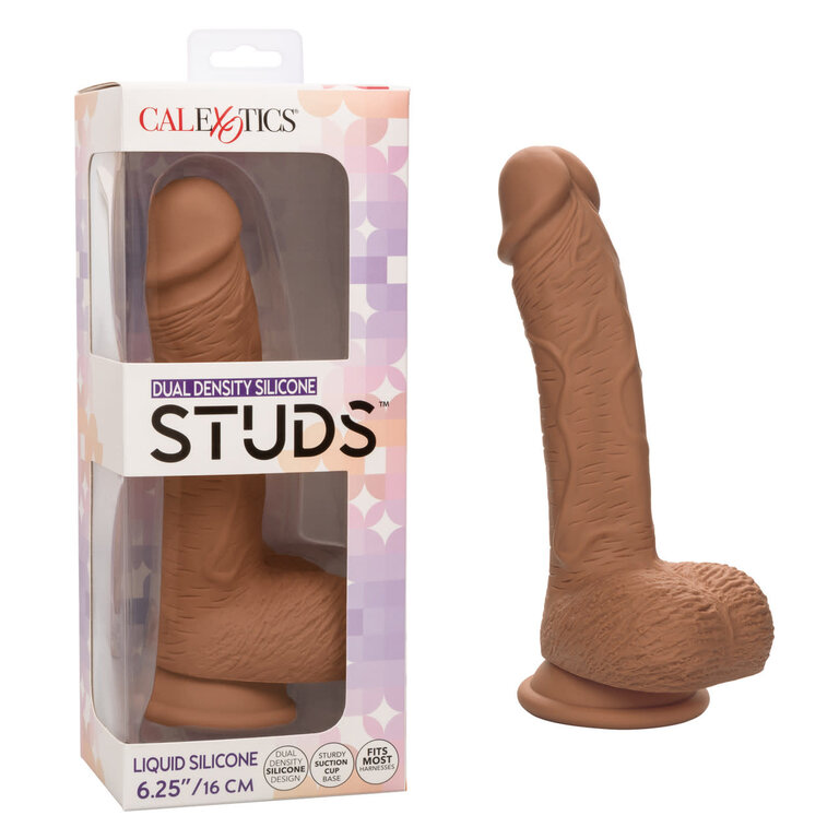 CALIFORNIA EXOTIC DUAL DENSITY SILICONE STUD 6.25IN BROWN