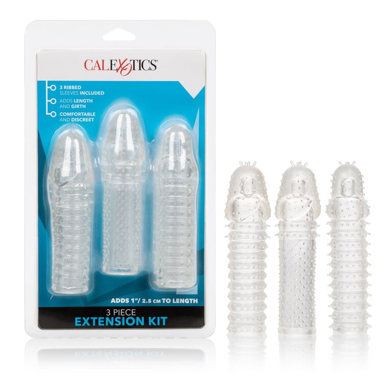 CALIFORNIA EXOTIC 3 PIECE EXTENSION KIT TEXTUREDED 6IN
