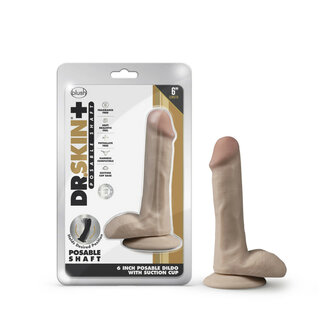 BLUSH NOVELTIES DR SKIN PLUS 6IN POSEABLE DILDO VANILLA