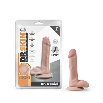 BLUSH NOVELTIES DR SKIN SILICONE DR DANIEL 6.5IN DILDO VANILLA
