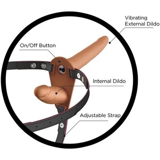 HOTT PRODUCTS SKINSATIONS - DOUBLE DICKIN STRAP HARNESS