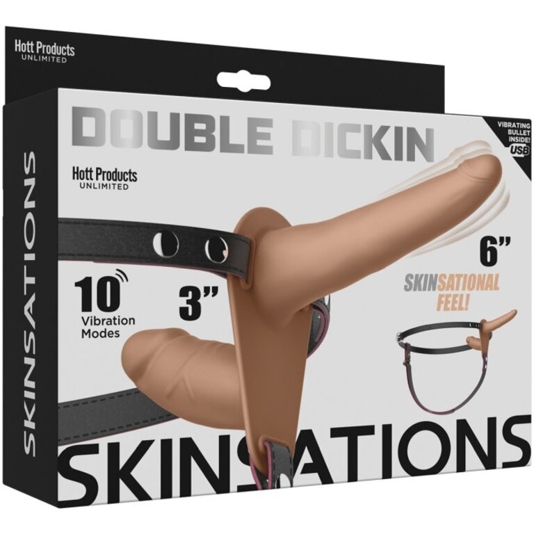 HOTT PRODUCTS SKINSATIONS - DOUBLE DICKIN STRAP HARNESS