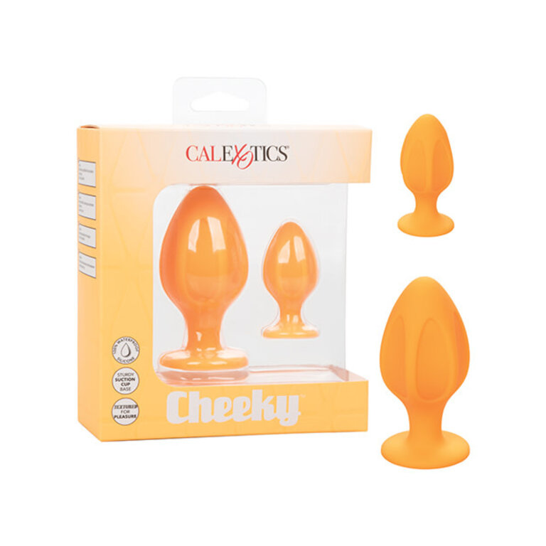 CALIFORNIA EXOTIC CHEEKY SILICONE TEXTURED PLUGS LRG/SMALL