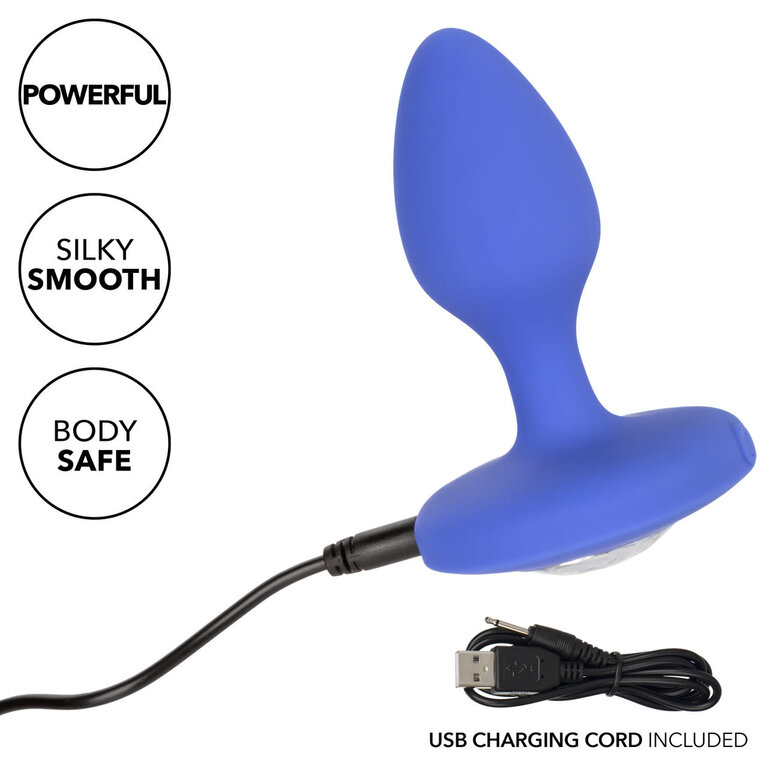 CALIFORNIA EXOTIC CHEEKY GEMS VIBRATING PROBE MEDIUM BLUE