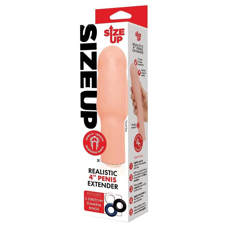 SIZE UP SU 4 IN. REALISTIC PENIS EXTENDER