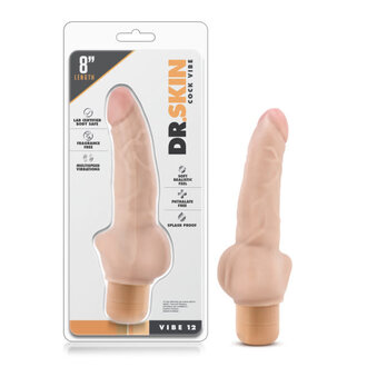 BLUSH NOVELTIES DR SKIN COCK VIBE #12 BEIGE