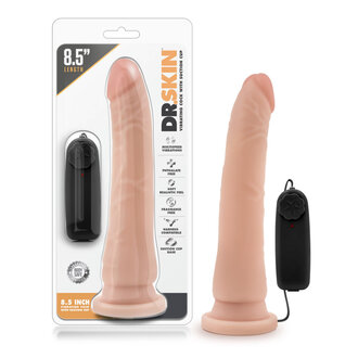 BLUSH NOVELTIES DR SKIN 8.5 VIBRATING REALISTIC COCK W/SUCTION CUP VANILLA"