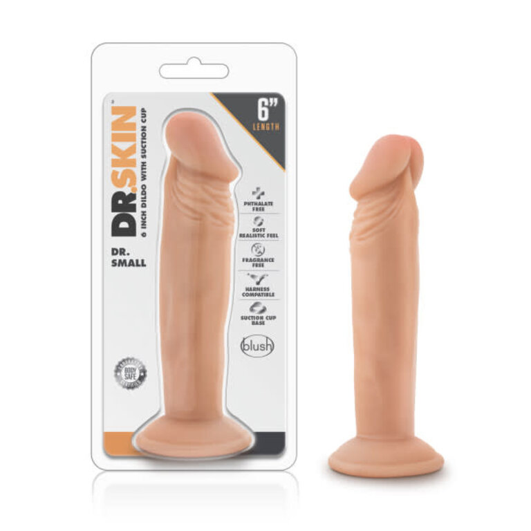 BLUSH NOVELTIES DR SKIN DR SMALL 6.5IN DILDO VANILLA